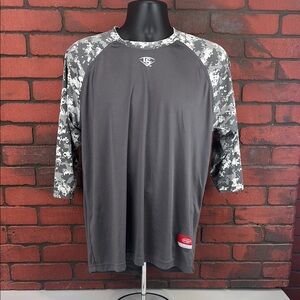 Louisville Slugger Men's Medium Grey Digital‎ Camo Active Top – Performance Wear